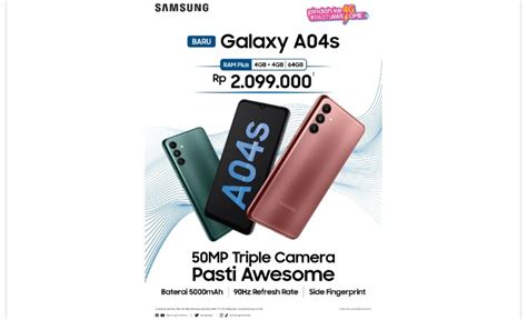 Samsung A04s: Harga dan Spesifikasi Lengkap yang Perlu Anda Ketahui